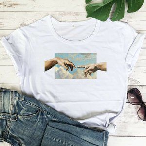 SHEIN Figure Graphic Round Neck Tee